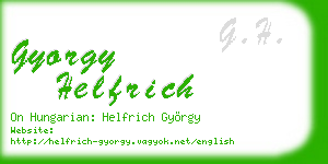 gyorgy helfrich business card